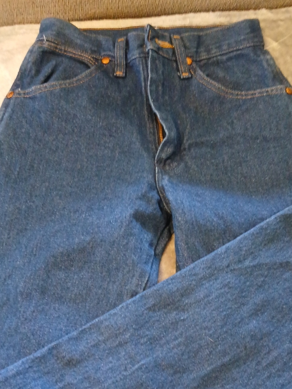 Wrangler Blue Relaxed Fit Jeans with Copper Hardware